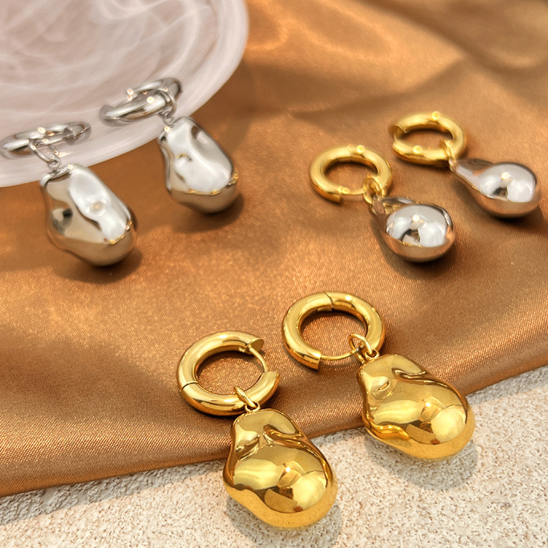 IVIAPRO Water Resistant Baroque Hoop Earrings