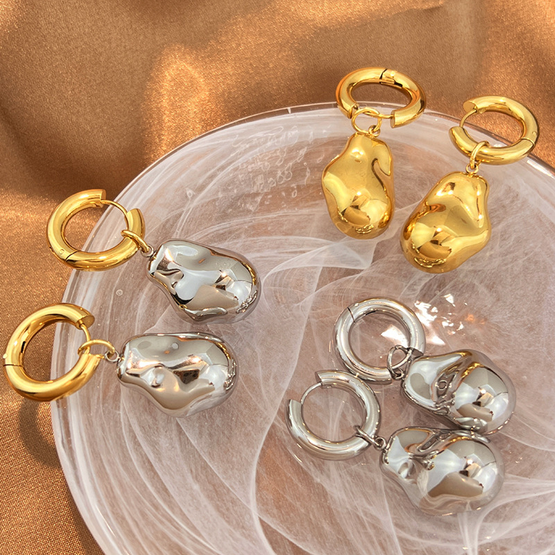 IVIAPRO Water Resistant Baroque Hoop Earrings