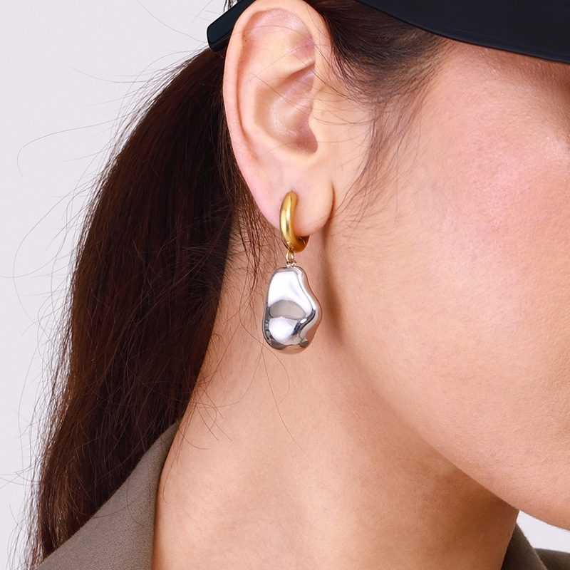 IVIAPRO Water Resistant Baroque Hoop Earrings