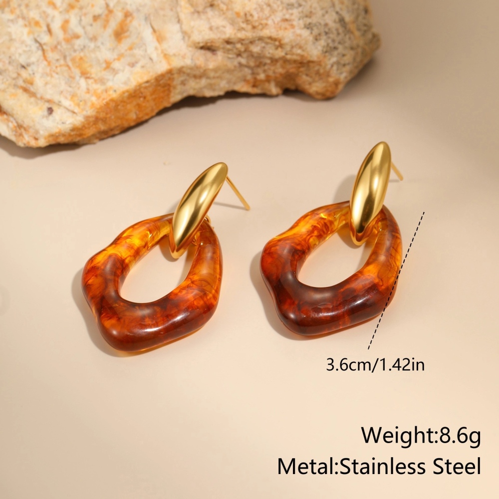IVIAPRO Non- tarnish Vintage Resin Stud Earrings