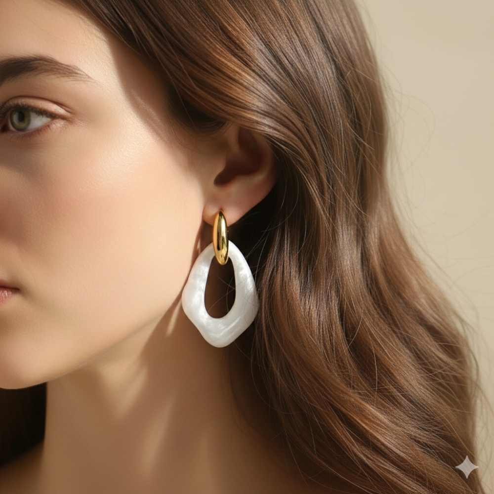 IVIAPRO Non- tarnish Vintage Resin Stud Earrings