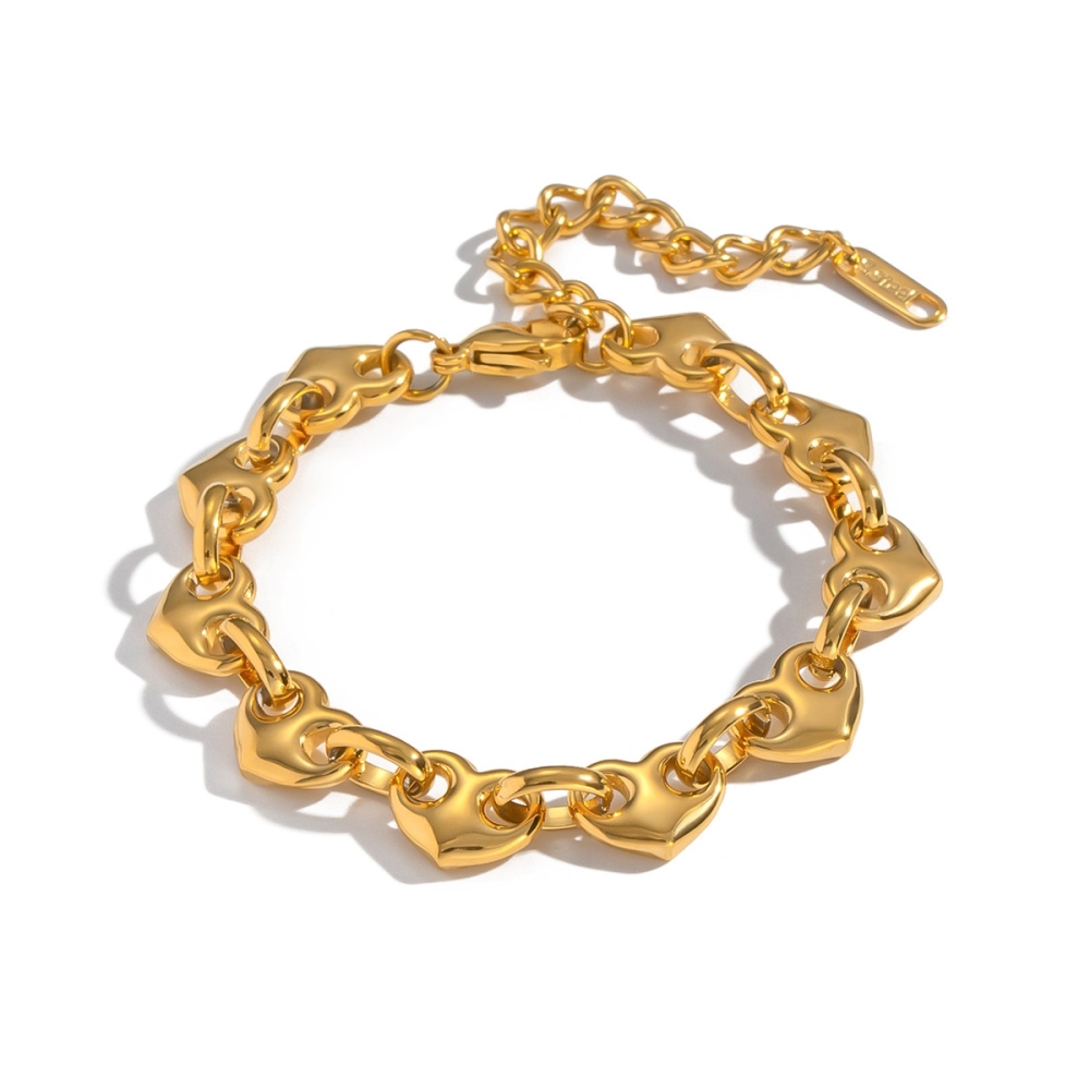 Valentine's Gift Heart Pig Nose Chain Link Bracelets