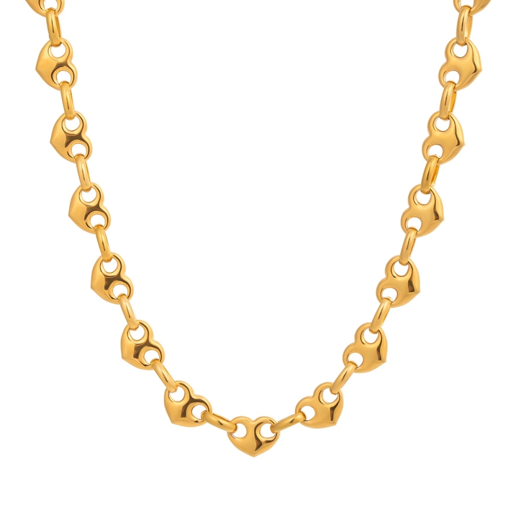 Valentine's Gift Heart Pig Nose Link Chain Necklace