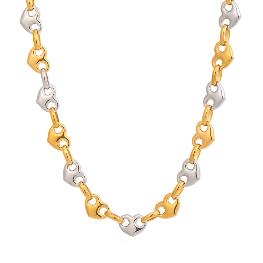 Valentine's Gift Heart Pig Nose Link Chain Necklace