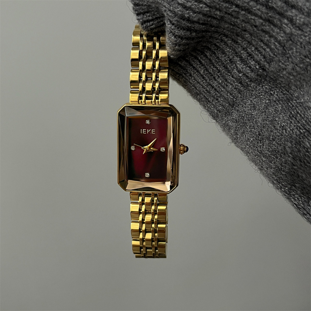 Retro Ankola Red Disc Quartz Watches