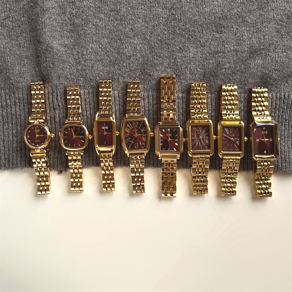 Retro Ankola Red Disc Quartz Watches