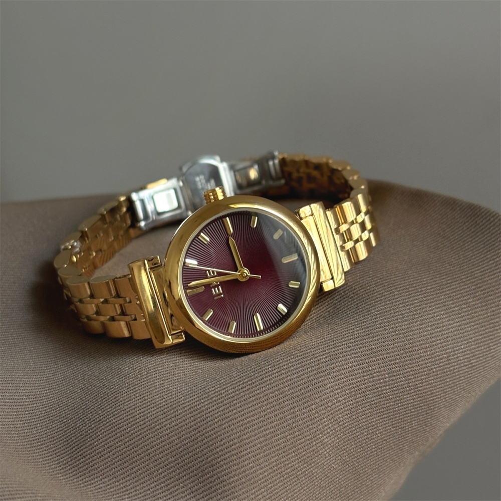 Retro Ankola Red Disc Quartz Watches