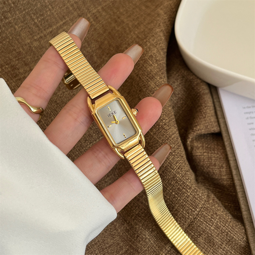 Retro Grey Dial Gold Wrist Quartz Watches