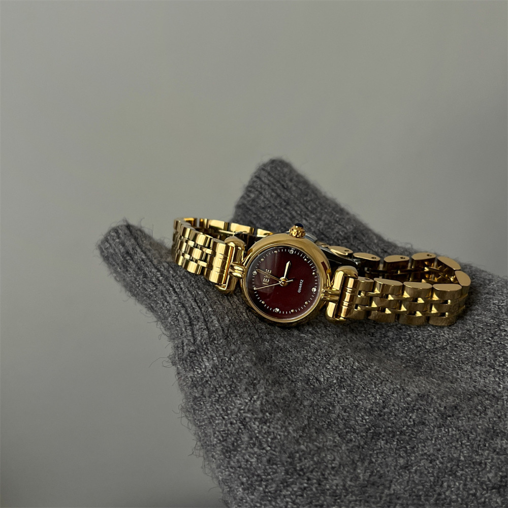 Retro Ankola Red Disc Quartz Watches