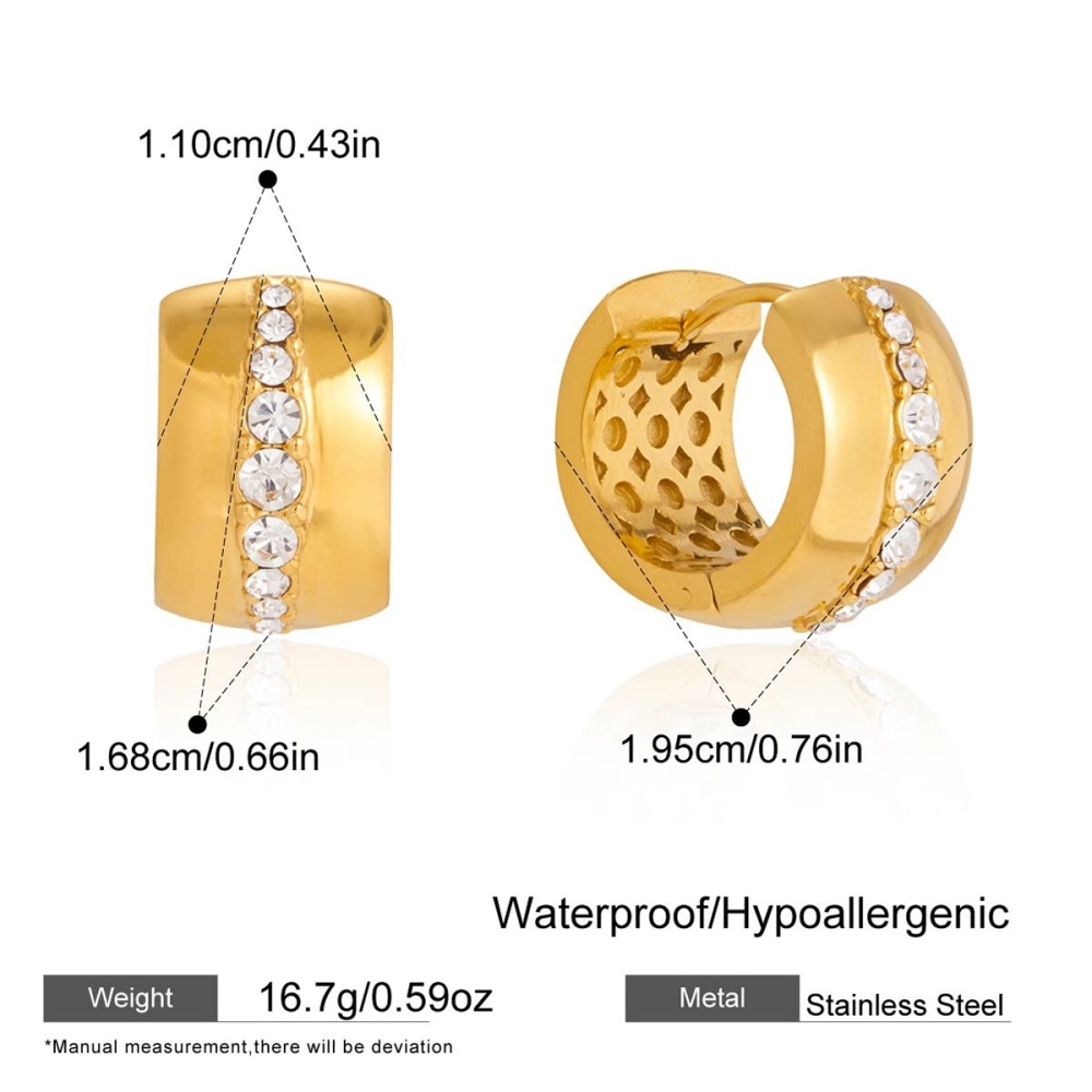 IVIAPRO  CZ Hoop Earrings