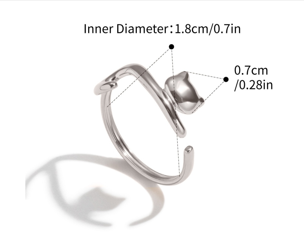 IVIAPRO Hollow Geometric Blue Zircon Ring