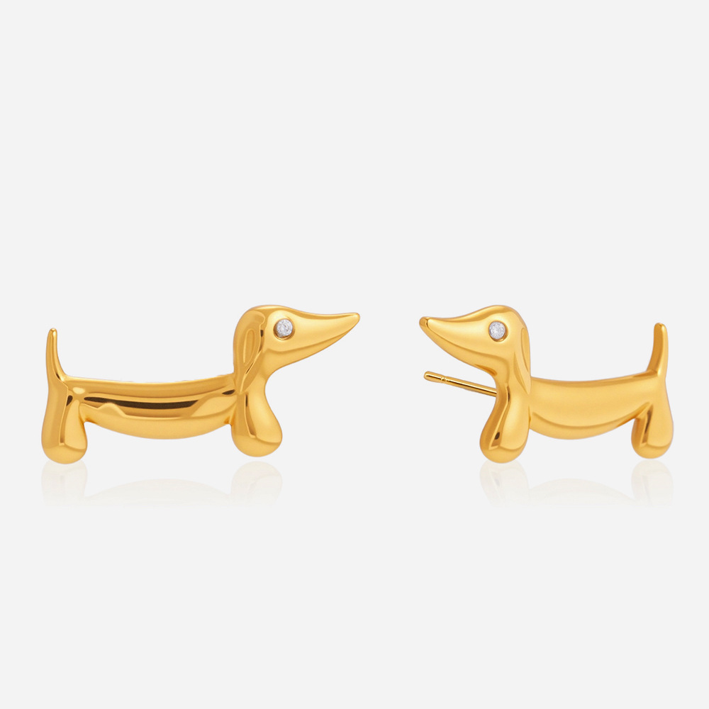 Cute Animal Dog Shaped Stud Earrings