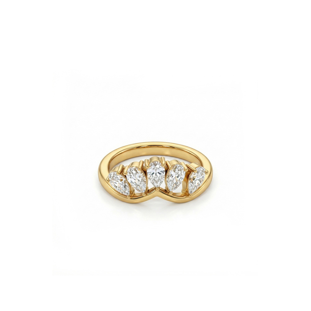 New Trendy Waterproof Stainless Steel Geometric CZ Rings