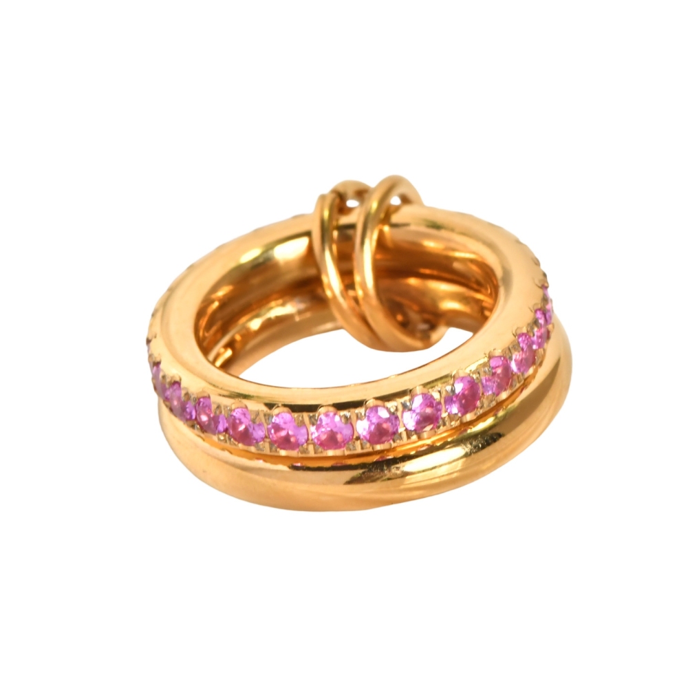 Hot Selling Waterproof Colorful Zircon Double Layers Rings