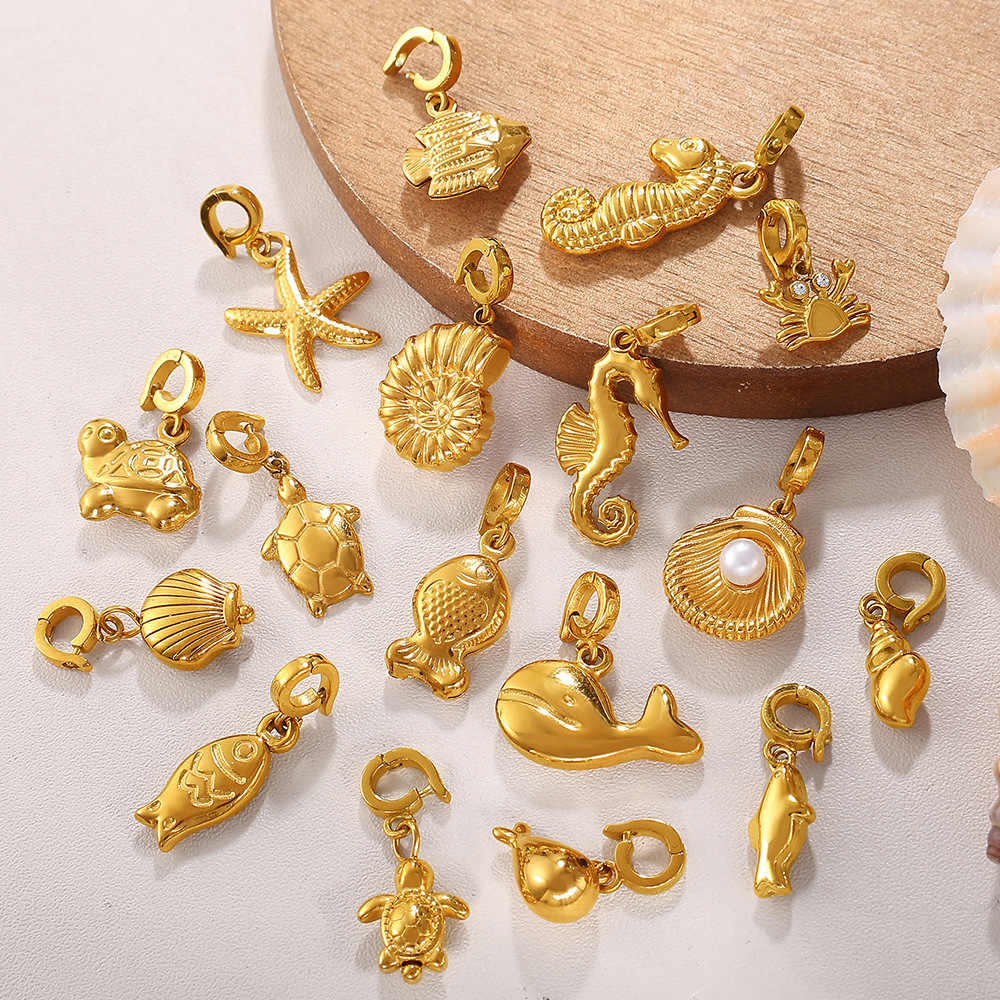Ocean Series Jewelry Accessories Starfish Turtle Crab Shell Seahorse Bikini Charms