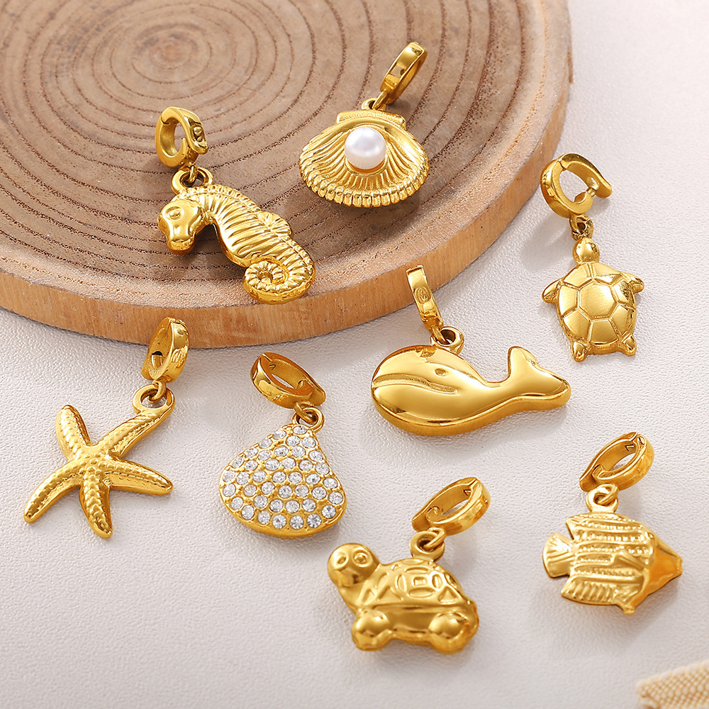 Ocean Series Jewelry Accessories Starfish Turtle Crab Shell Seahorse Bikini Charms