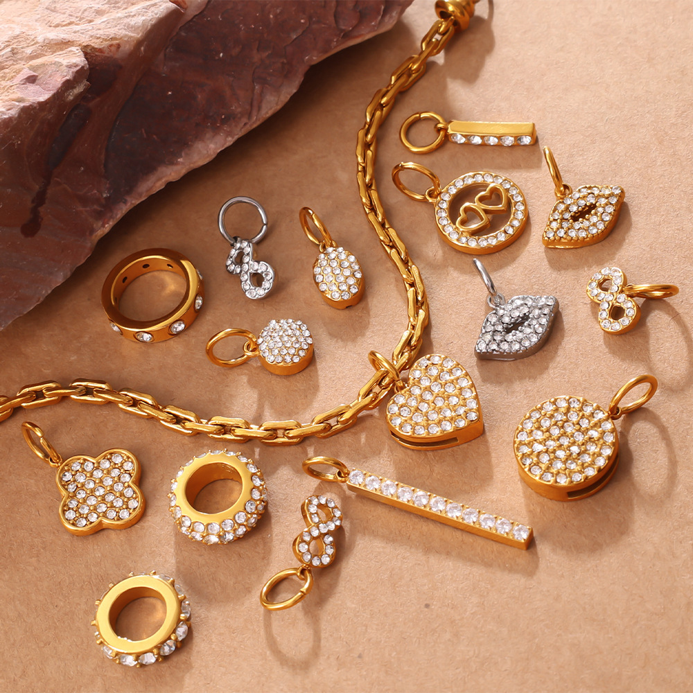 Hot Selling Jewelry DIY Accessories CZ Geometric Charms Pendants