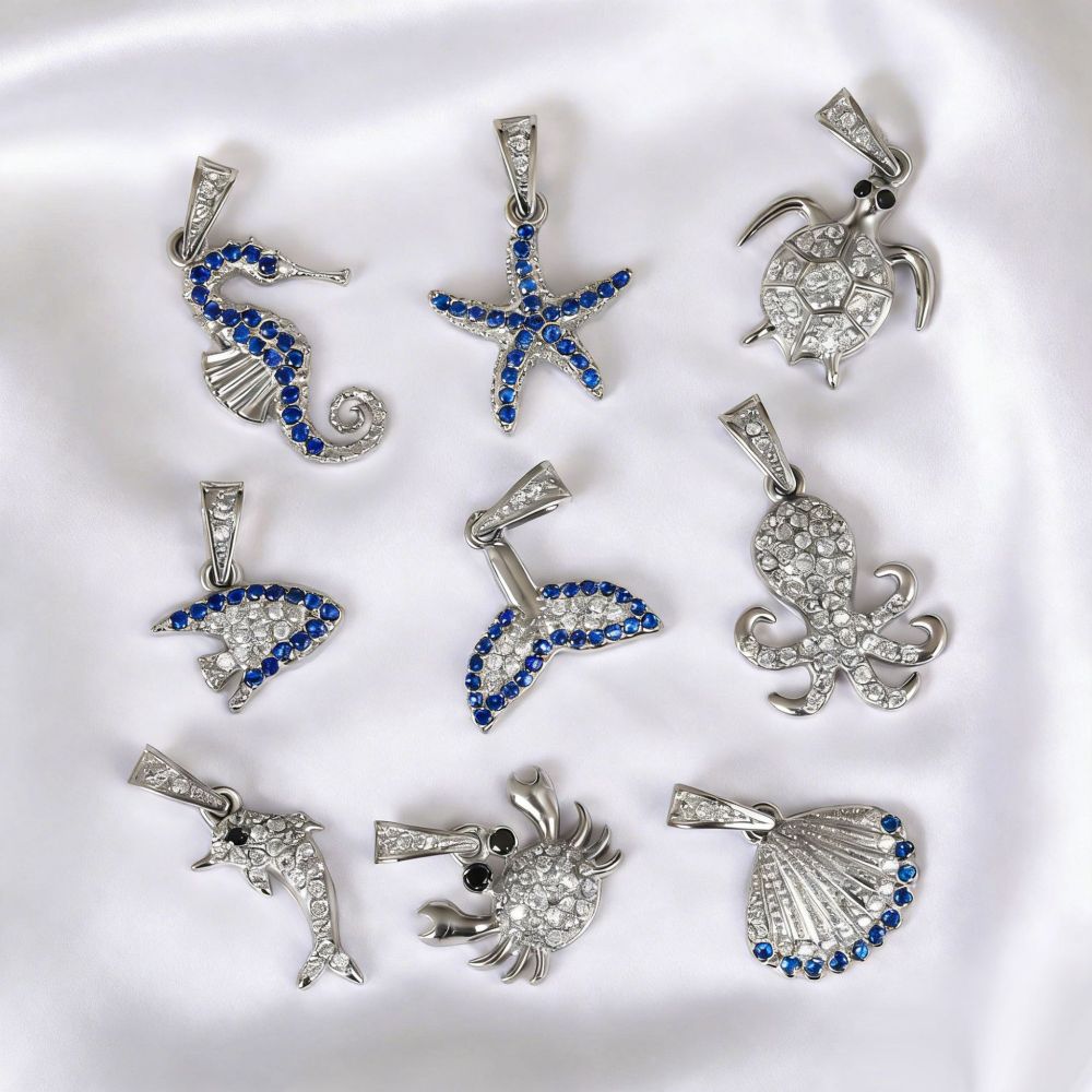 Hot Selling Jewelry DIY Accessories CZ Ocean Series Pendants
