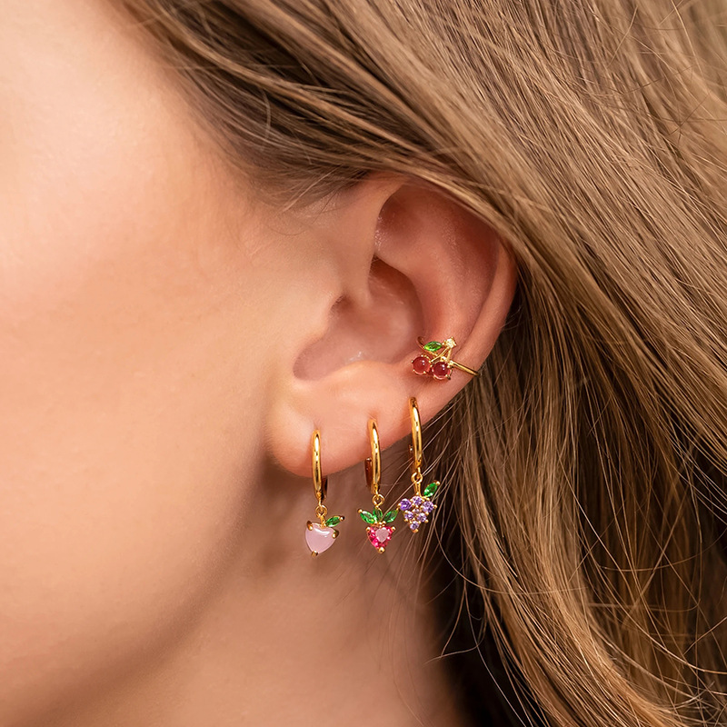 Hot Selling Fruit Hoop Earrings