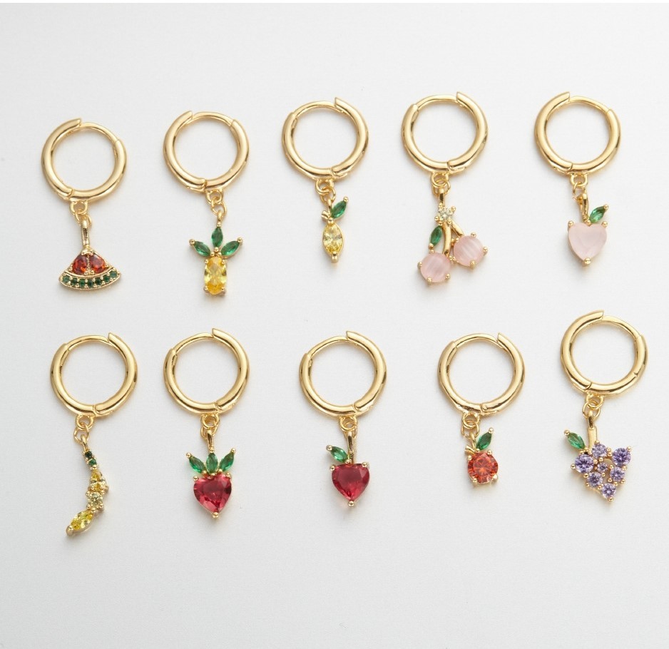 Hot Selling Fruit Hoop Earrings