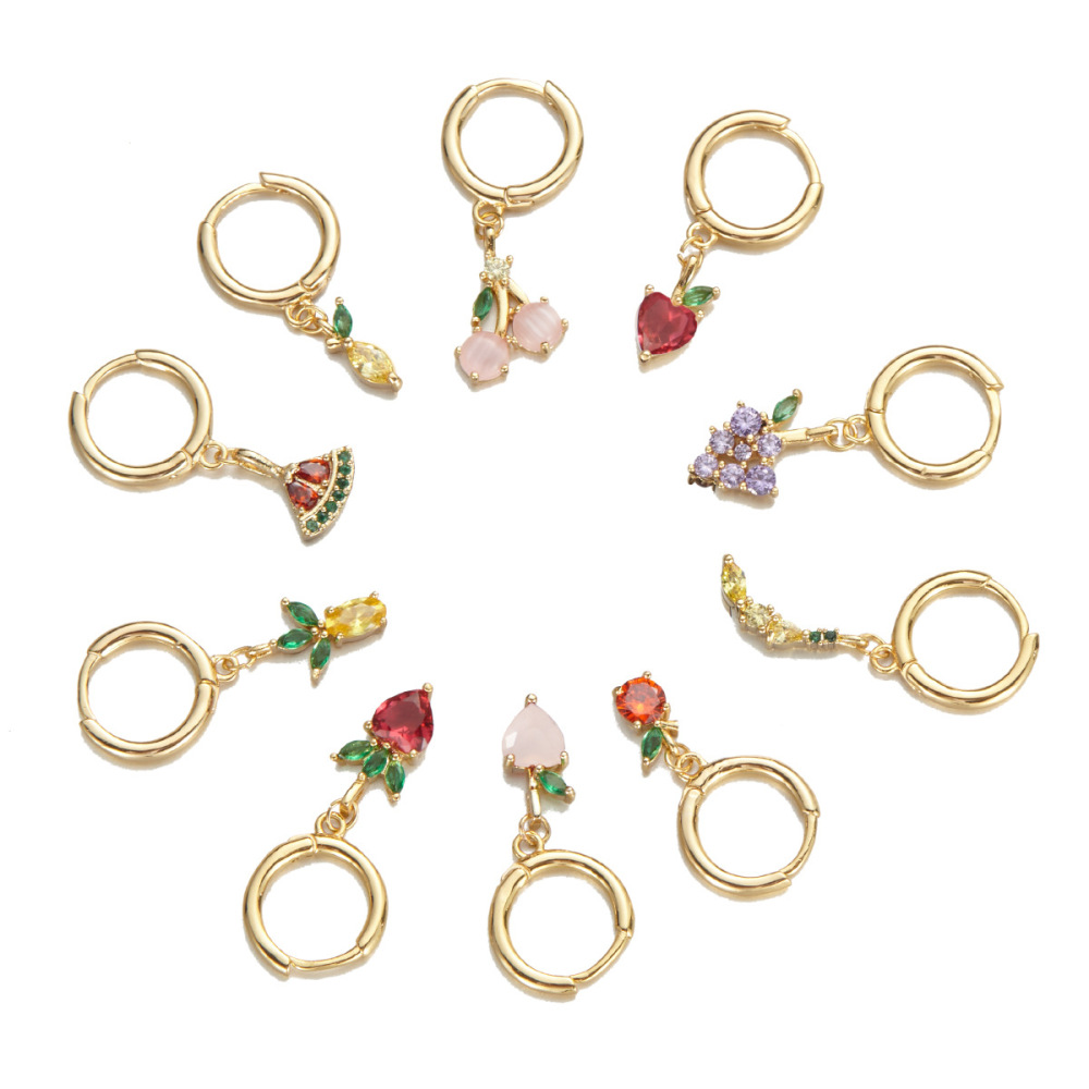 Hot Selling Fruit Hoop Earrings