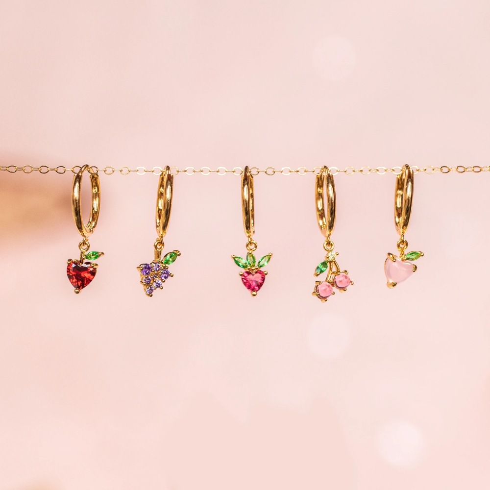 Hot Selling Fruit Hoop Earrings