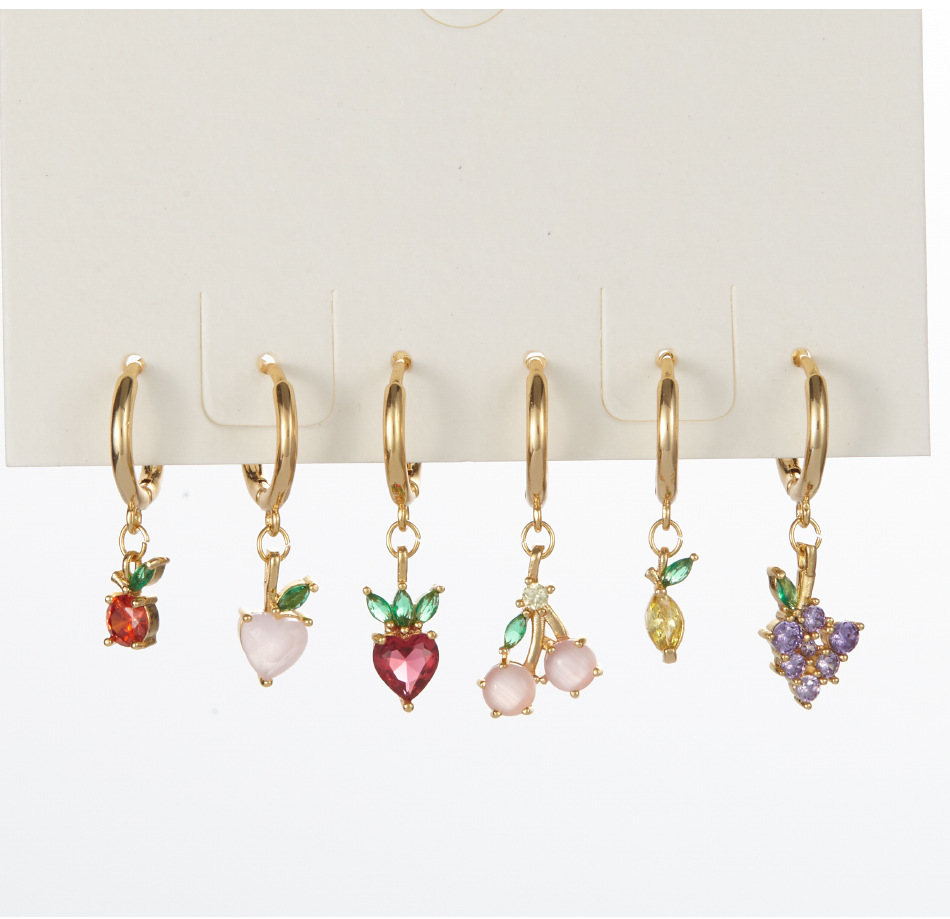 Hot Selling Fruit Hoop Earrings