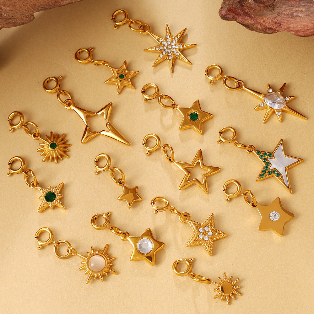 Hot Jewelry Accessories CZ Star Charms DIY Pendants