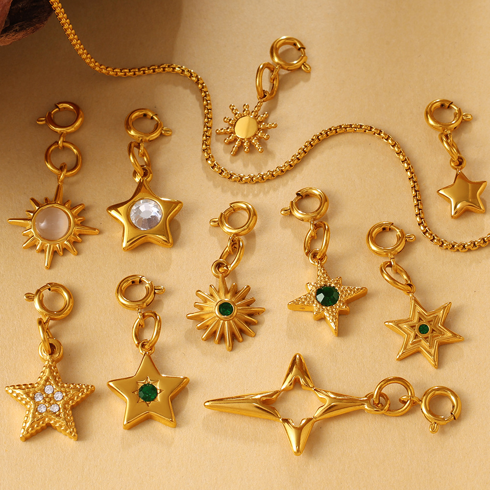 Hot Jewelry Accessories CZ Star Charms DIY Pendants