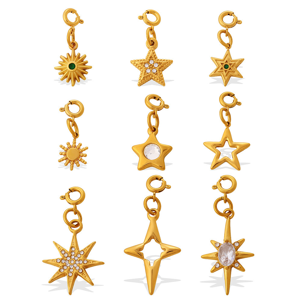 Hot Jewelry Accessories CZ Star Charms DIY Pendants
