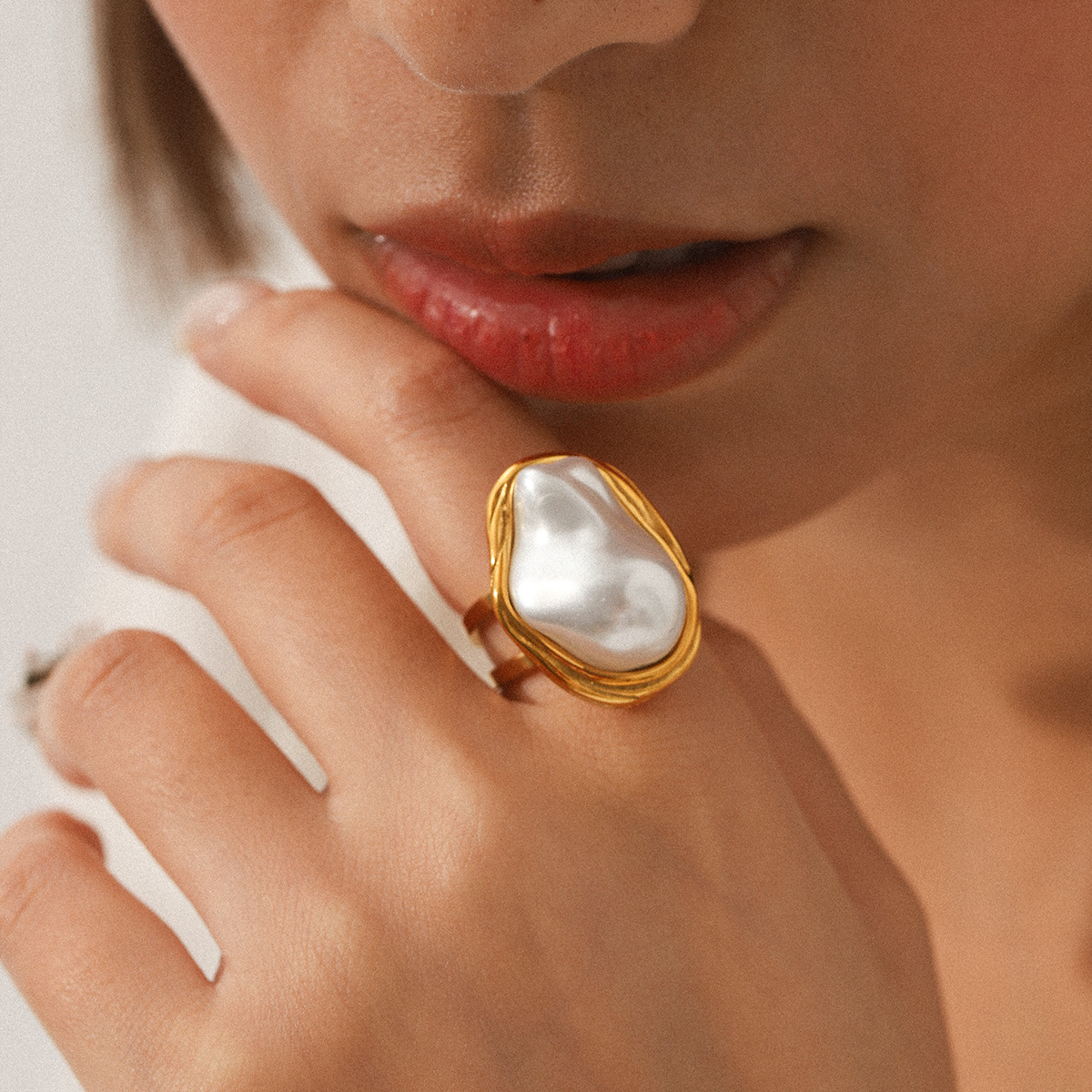 Wholesale Hot Selling Jewelry Set Baroque Pearl Ring