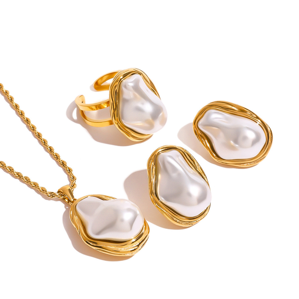 Hot Selling Jewelry Set Baroque Pearl Ring