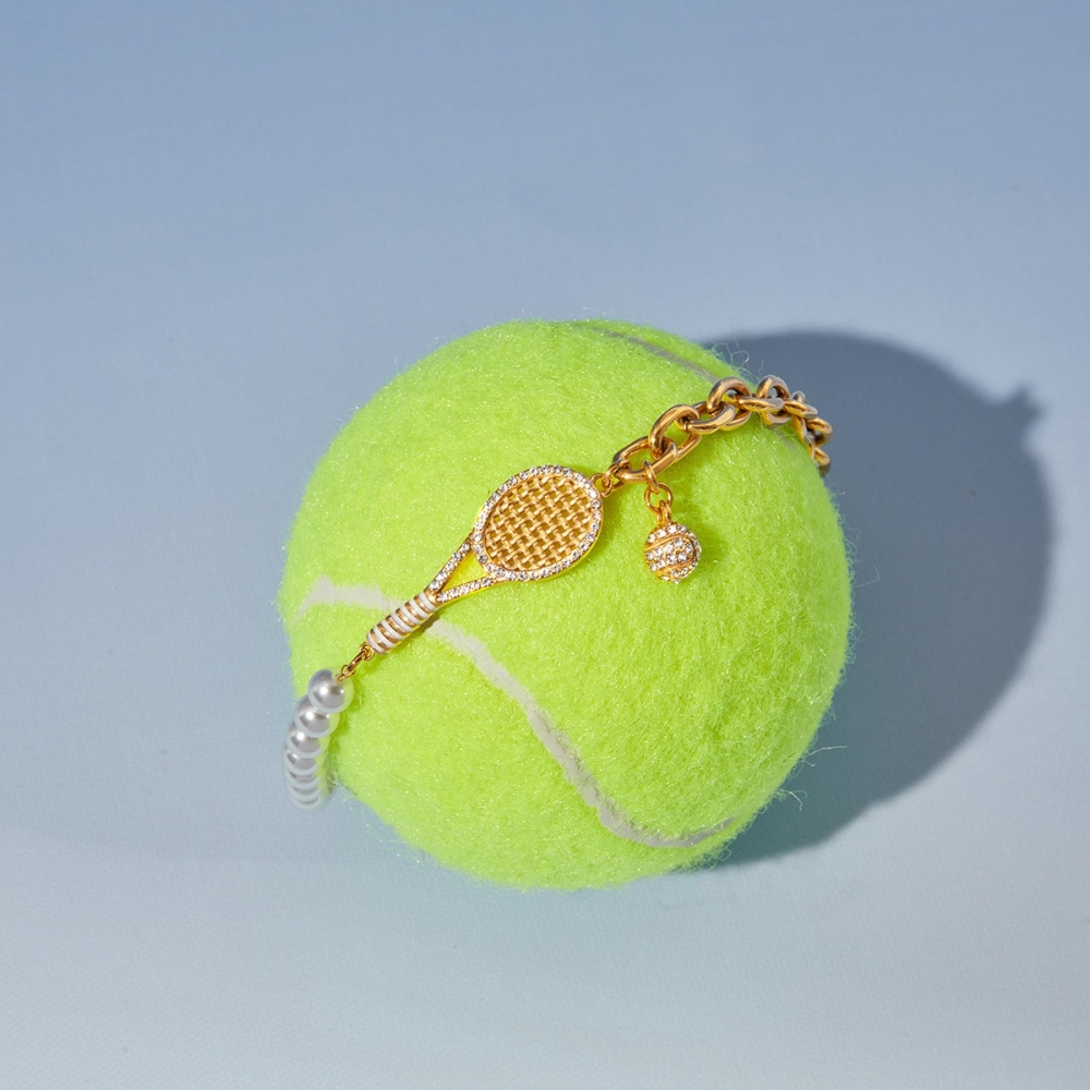 New Sports Style CZ Tennis Racket Bracelets