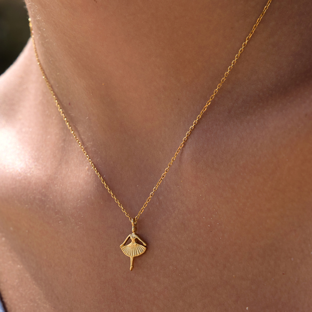 Waterproof Jewelry Wholesale Tiny Ballerina Pendant Necklace