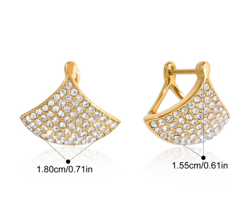 New Stainless Steel Hypoallergenic Geometric CZ Small Hoop Earrings