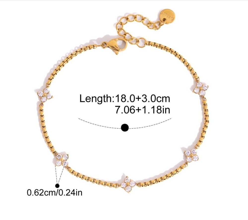 Hot Selling CZ Four-leaf Clover Bracelet