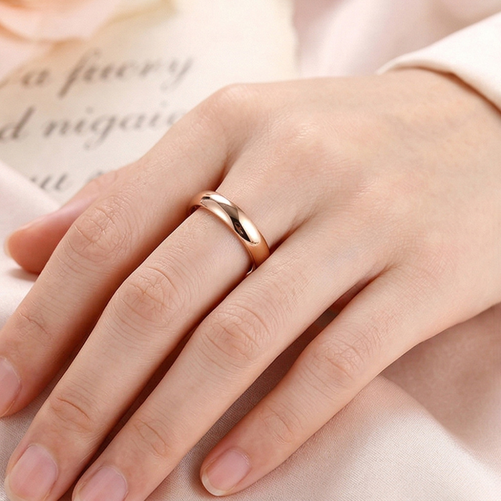 Hot Selling Simple Stainless Steel Arc Surface Rings