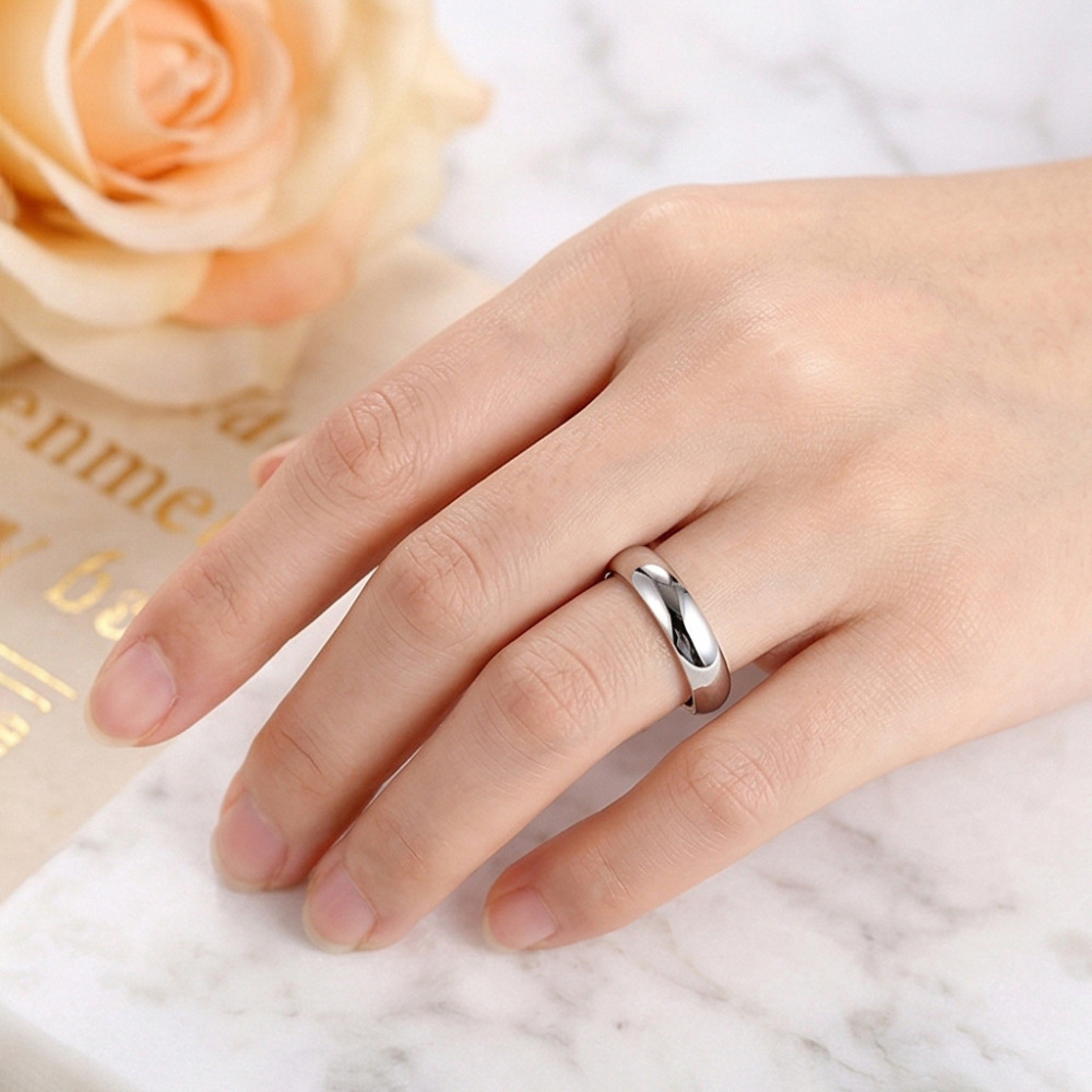Hot Selling Simple Stainless Steel Arc Surface Rings
