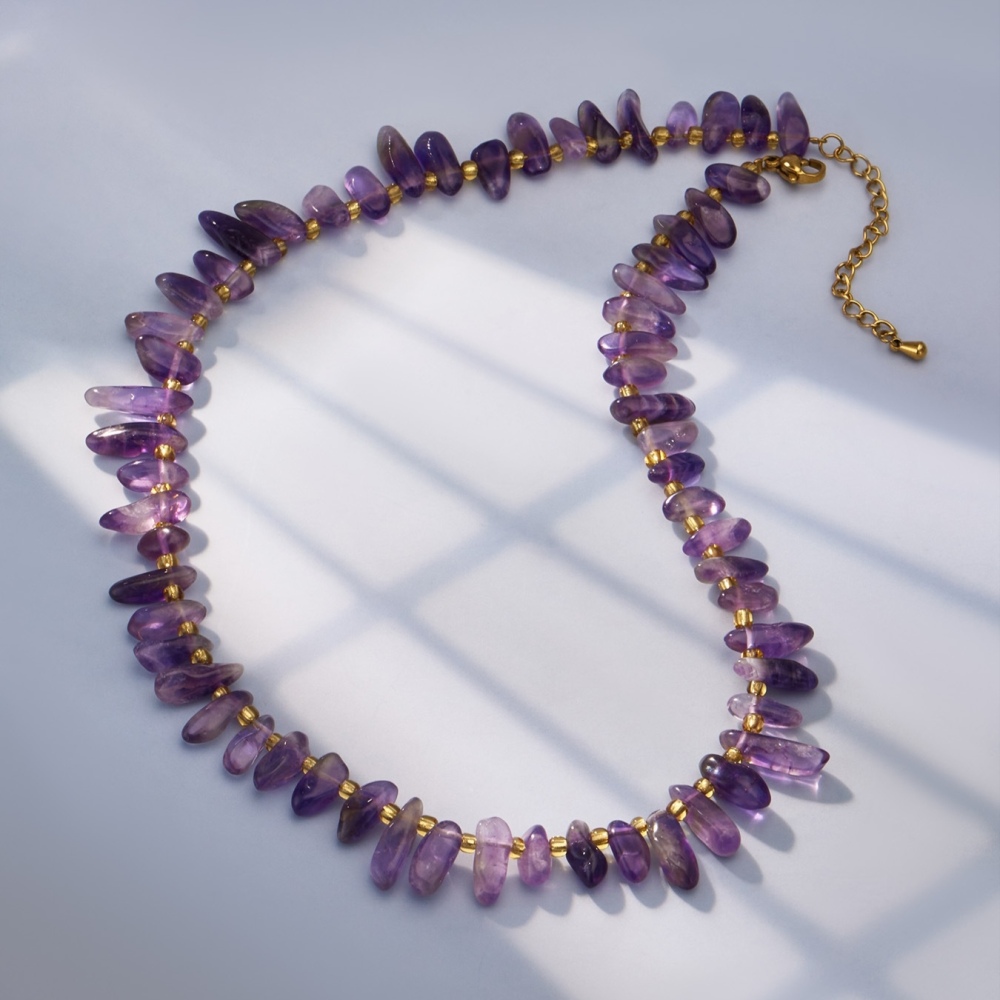 IVIAPRO Beads Jewelry Waterproof Multi Color Natural Stones Beaded Necklaces