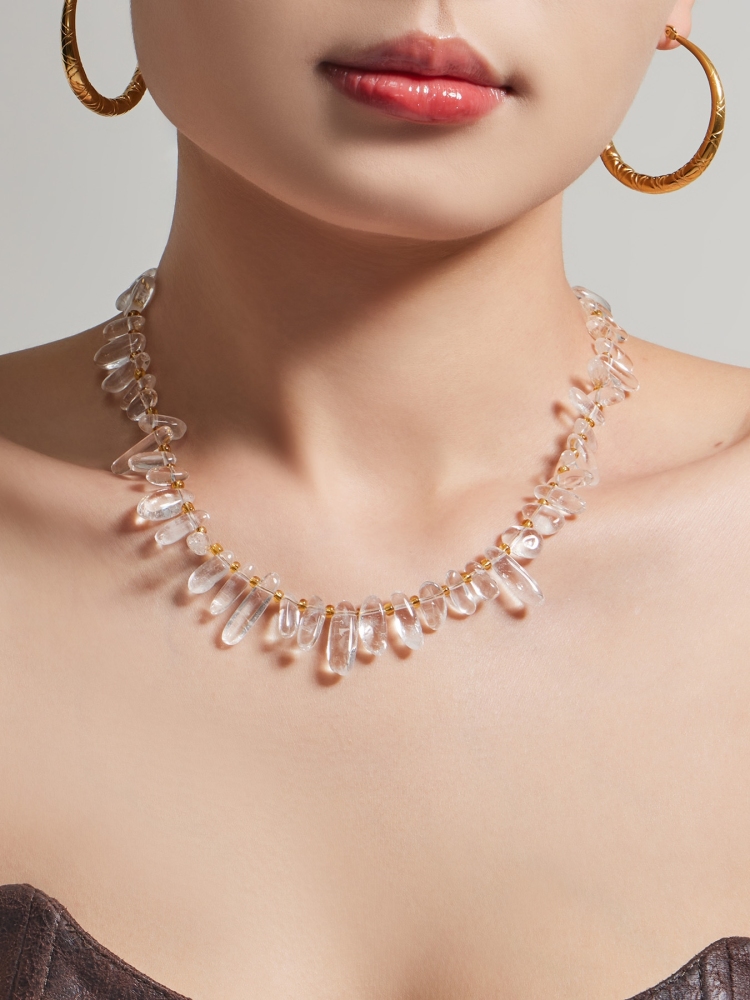 IVIAPRO Beads Jewelry Waterproof Multi Color Natural Stones Beaded Necklaces