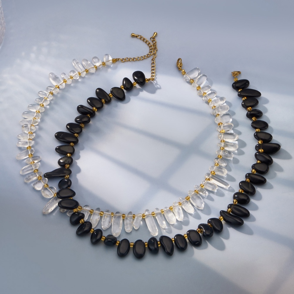 IVIAPRO Beads Jewelry Waterproof Multi Color Natural Stones Beaded Necklaces