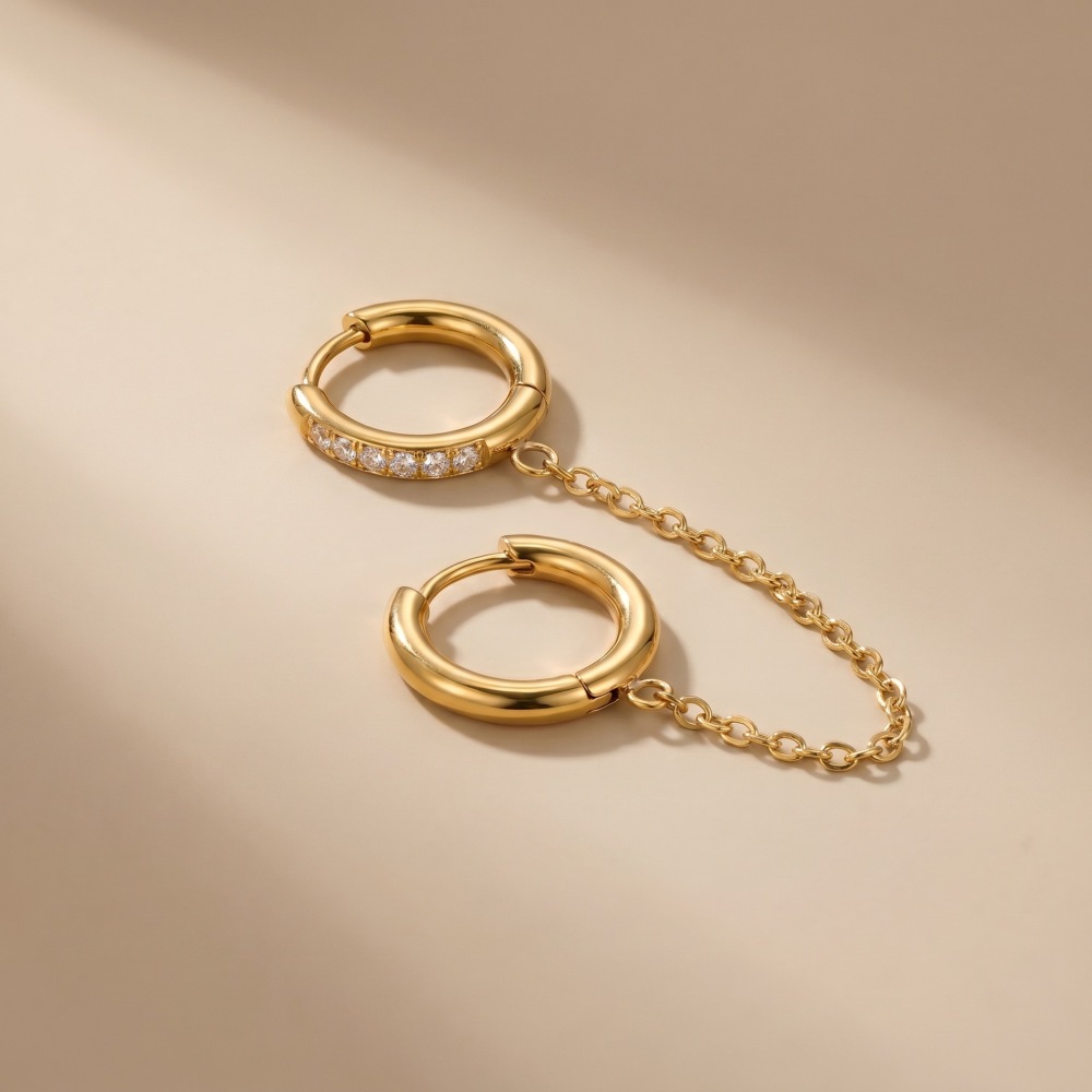 IVIAPRO Jewelry Waterproof Double Hoops Long Earrings