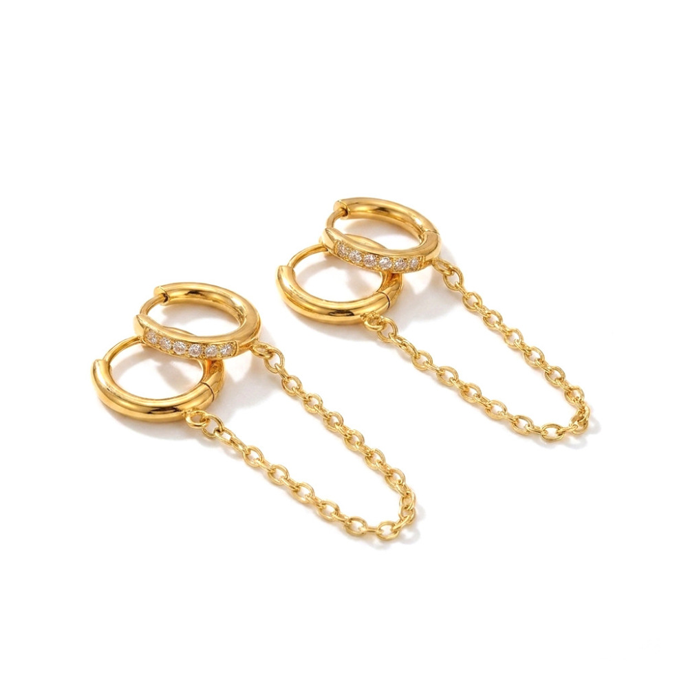 IVIAPRO Jewelry Waterproof Double Hoops Long Earrings