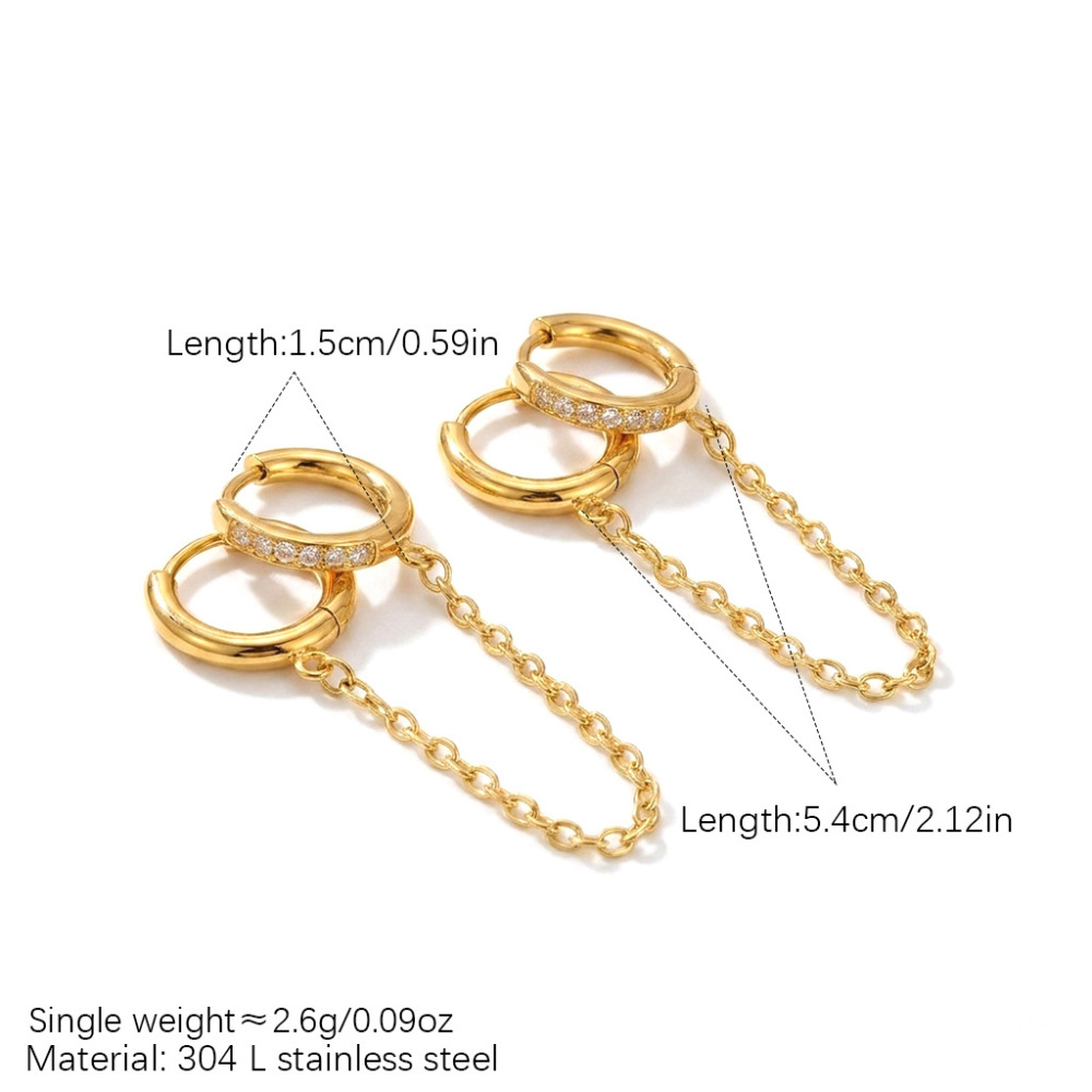 IVIAPRO Jewelry Waterproof Double Hoops Long Earrings