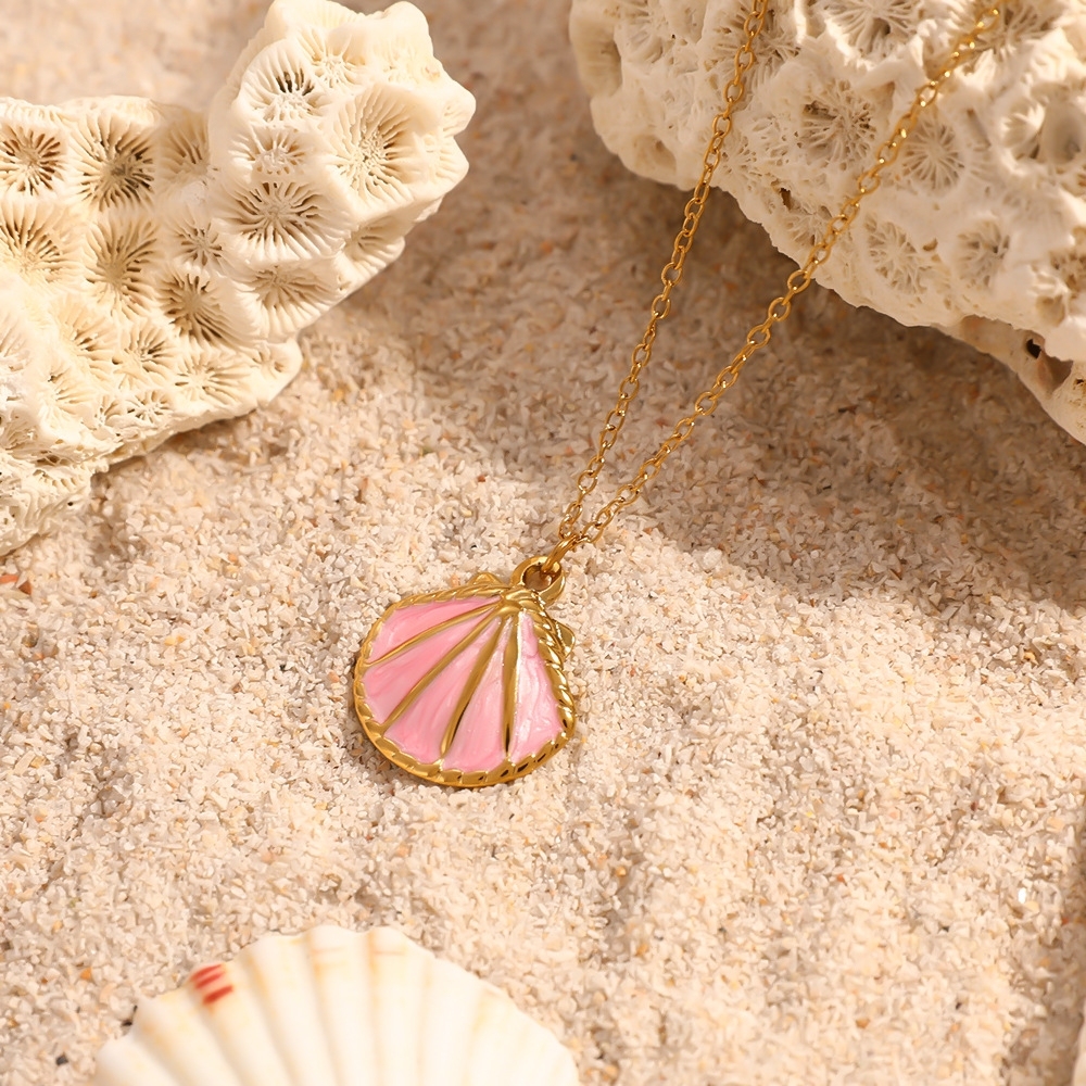 IVIAPRO Jewelry Ocean Beach Series Waterproof Colorful Shell Pendant Necklace
