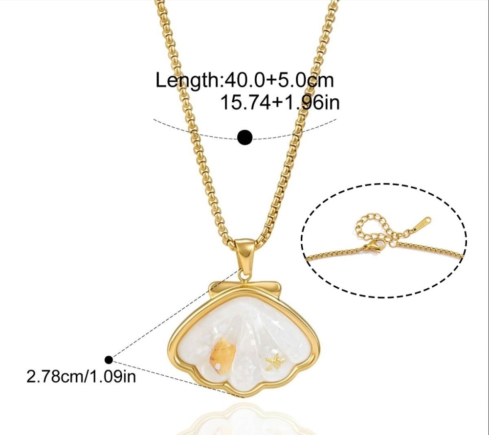Hot Selling Ocean Beach Vacation Series Shell Pendant Choker Necklace