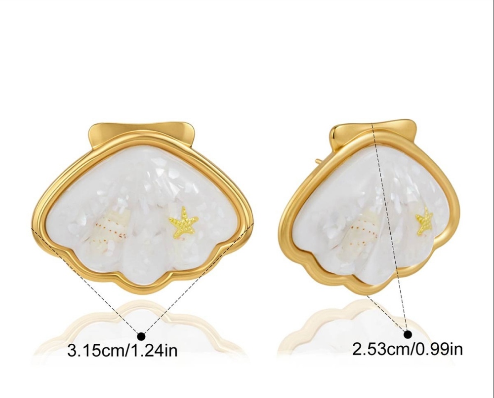 IVIAPRO Jewelry Waterproof Shell Stud Earrings