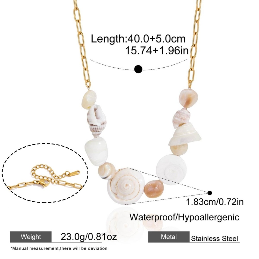 Hot Selling Summer Ocean Beach Vacation Series Natural Conch Charms Necklace