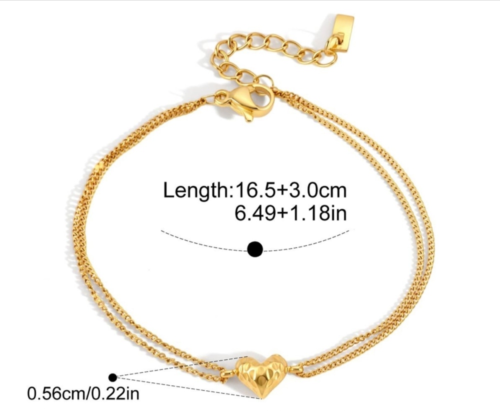 New Waterproof Stainless Steel CZ Star Sun Heart Link Chain Bracelets
