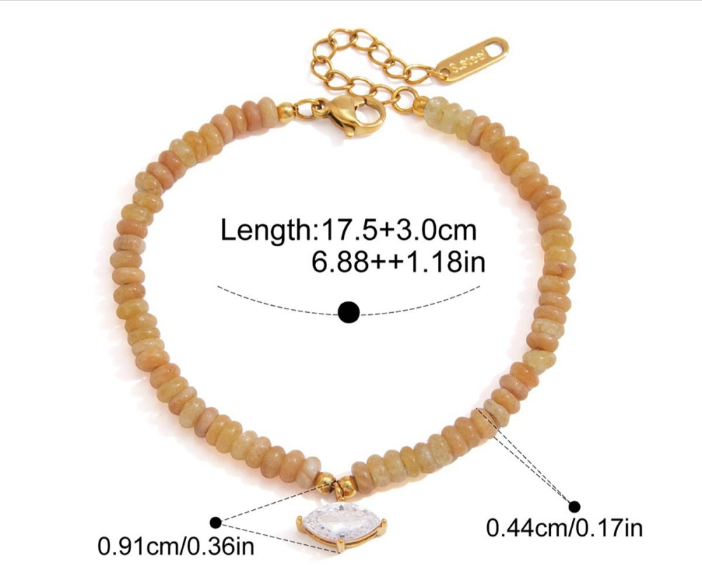 IVIAPRO Natural Crystal Amethyst Rose Quartz Colored Fluorite Beaded Bracelets